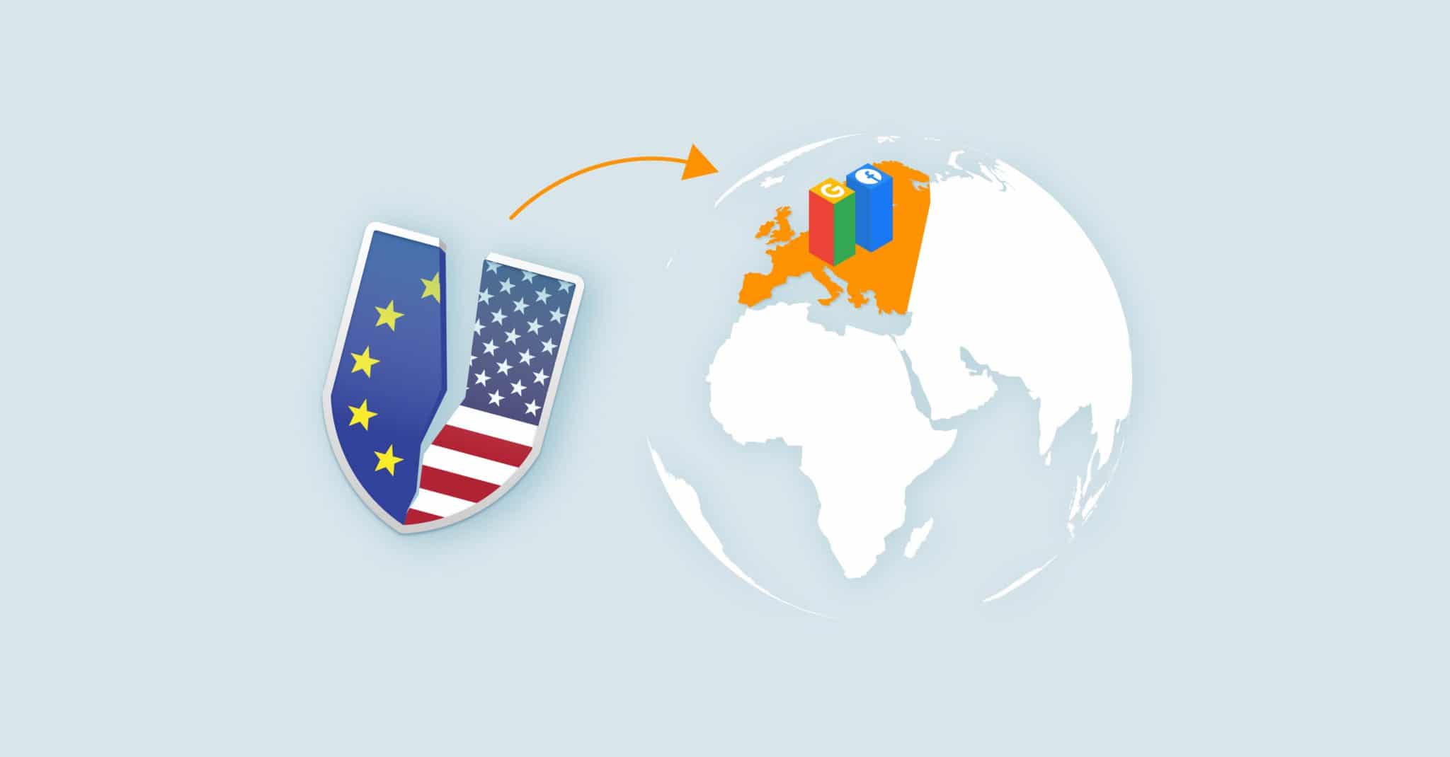 Image of the privacy shield logo broken in two