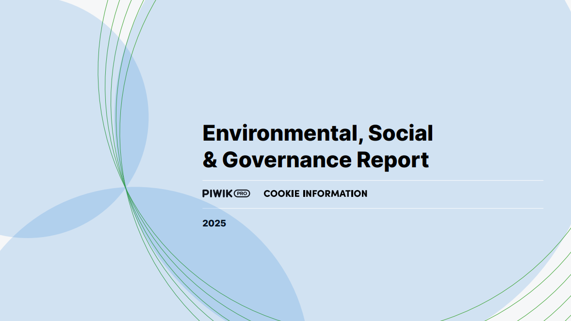 This image represents the ESG report of the combined brands Cookie Information and Piwik Pro