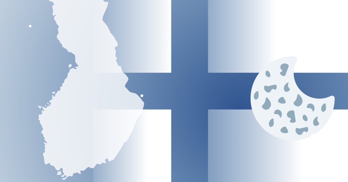 Kuvituskuva Suomesta ja seloste evästeohjeista Suomessa