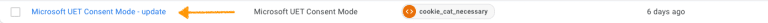 Screenshot: renaming the tag