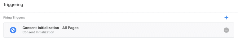 Screenshot: setting up all pages trigger